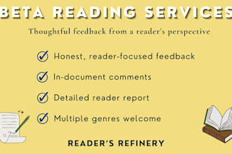 beta read your fiction manuscript
