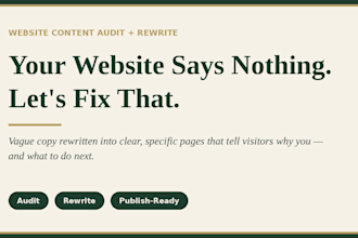 audit your website and rewrite your content to rank and convert