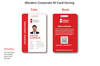 design a modern corporate employee id card and badge