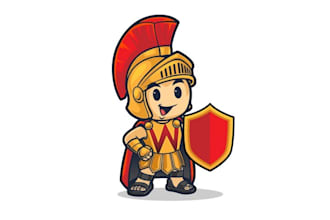 design awesome warrior mascot logo