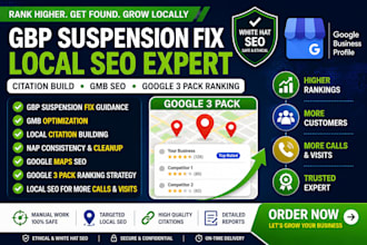 do gbp suspension fix citation build local SEO gmb google 3 pack ranking