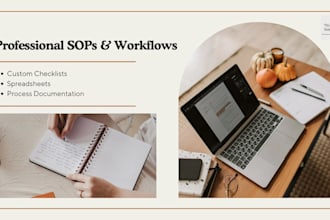 organize your business with spreadsheets, trackers and sops