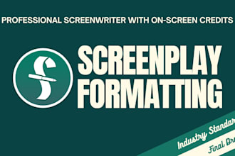 format your screenplay in final draft, industry standard
