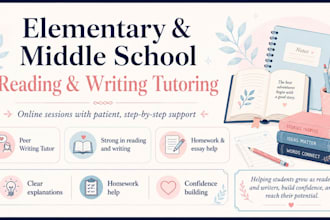 tutor elementary and middle school students in reading and writing