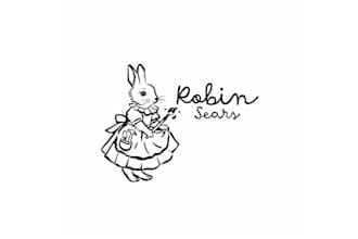 design whimsical rabbit logo artist bespoke creations brand