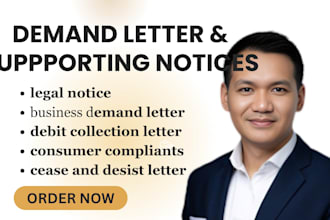 write demand letter for payment dispute, refund or breach of contract for you