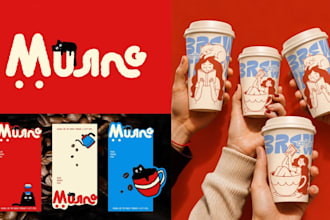 curate visual identity brand guidelines for a coffee shop, cafe, and bakery