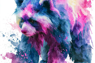 create hand painted watercolor animal illustrations
