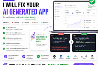 fix your bolt, lovable, cursor or replit ai generated app
