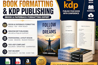 format your ebook and paperback for amazon KDP publishing