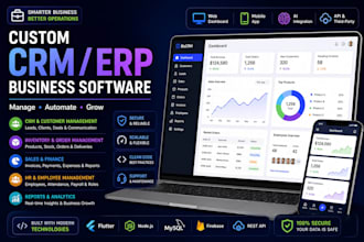 develop custom CRM erp and business management software