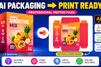convert ai generated packaging design into print ready vector files