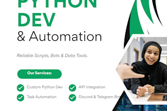 create python bot, automation, scripts, web scraping