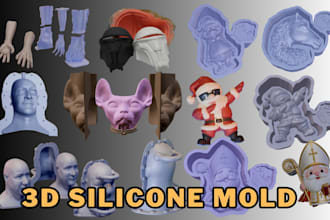 design 3d silicone mold injection mold chocolate plastic mold for 3d printing