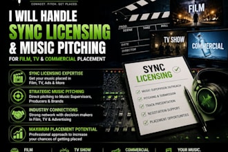 handle sync licensing and music pitching for film, TV and commercial placements