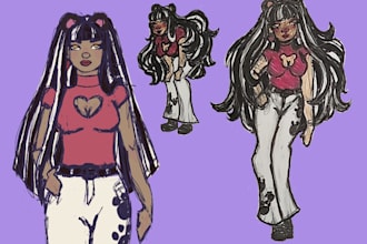 draw character designs digitally