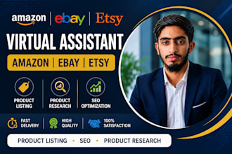 be your amazon, ebay and etsy virtual assistant