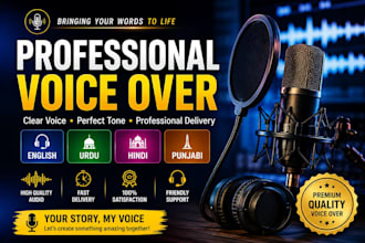 multilingual voice over artist english urdu hindi punjabi