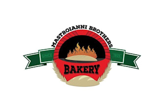 design unique italian bakery food brand logo