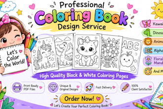 design professional kids coloring book pages PDF