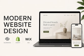 design and build a modern website in squarespace