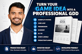 create a professional game design document for your game