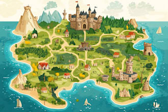 vector map illustration and event map