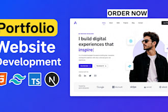 design and develop a professional portfolio website