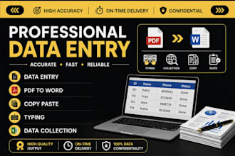 do professional data entry and typing