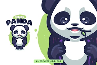 do professional panda logo design for clothing brands