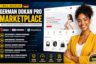 build german dokan pro multivendor marketplace with woocommerce wordpress websit