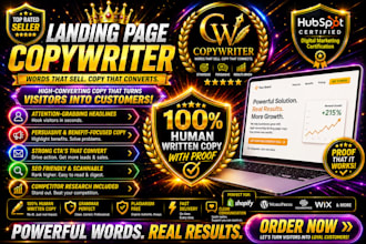 be your copywriter for landing page copy, sales page copy and website copy