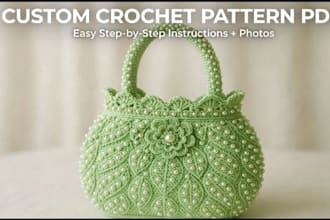 custom crochet pattern PDF with step by step instructions