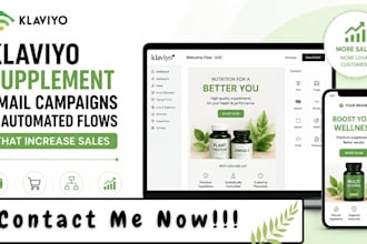 klaviyo email marketing campaigns email flows automation for peptide supplements