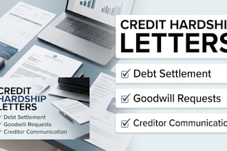 write credit card hardship and debt settlement letters for creditors