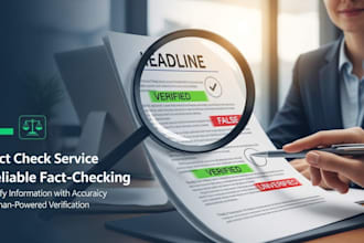 fact check professional article, post and blog