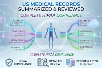summarize and review your US medical records with hipaa compliance