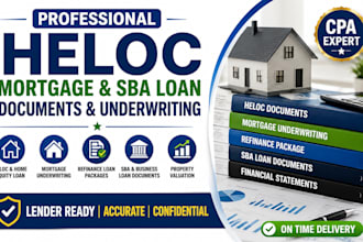 prepare heloc, home equity loan, mortgage underwriting and refinance loan docume