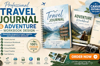 design travel journal adventure workbook travel freebie and vacation planner