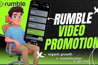 run viral rumble video promotion, organic rumble views and rumble channel growth