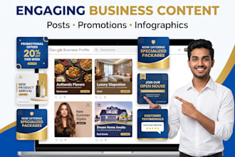 create professional google business posts and infographics