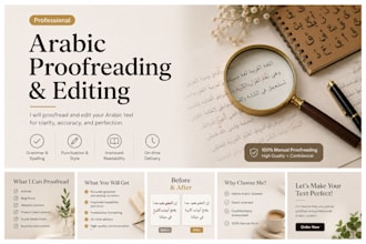 proofread and edit arabic texts professionally