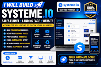 build systeme io sales funnel , systeme io landing page, systeme io website