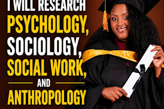 research psychology sociology social work and anthropology