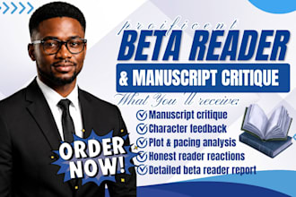 alpha or beta read, fantasy fiction, critique,  novel thriller, romance book