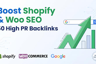 build 50 high da backlinks for shopify and woocommerce
