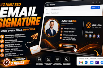 design professional clickable email signature for gmail
