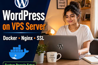 install wordpress on vps with docker nginx SSL and custom domain setup