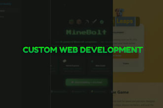 design and build you a custom coded website as a front and backend web developer