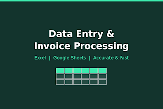 data entry and invoice processing in excel